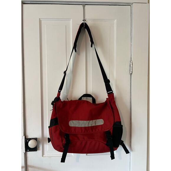 Patagonia messenger bag computer bag red vintage shoulder sling travel tote - Picture 1 of 13